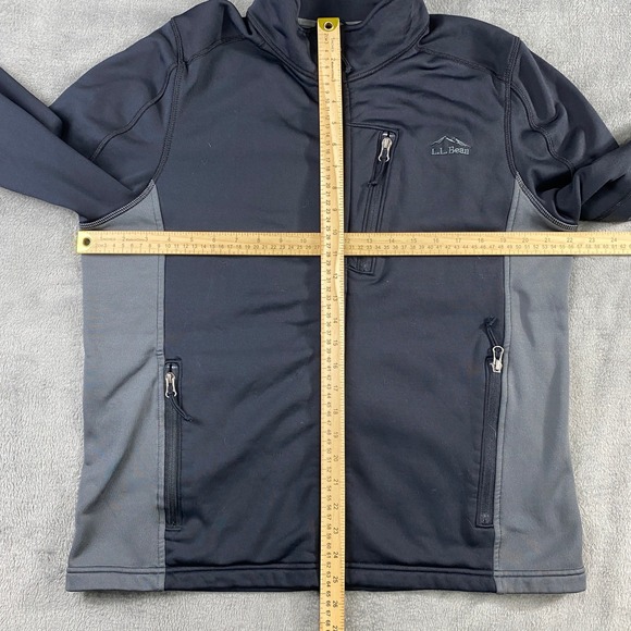 SOLD-LL Bean Tracksuit Top Men's L REG Colorblock Polyester Spandex Fleece Lined - Picture 4 of 11